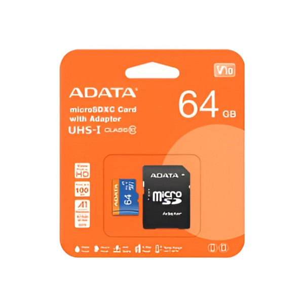 ADATA 64GB Class 10 (microSD) Memory Card