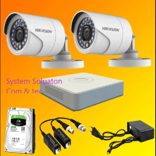 Hikvision CCTV Camera Package 02 Pcs With all Accessories